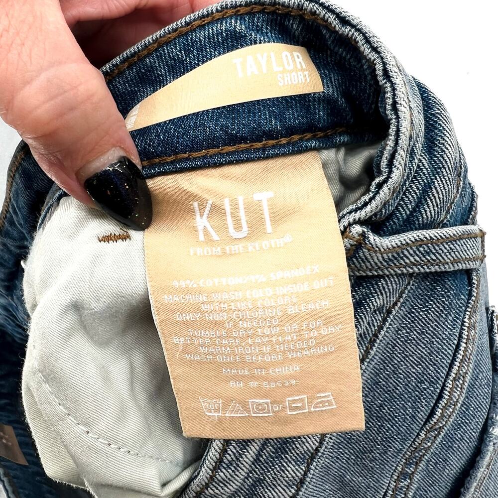 KUT FROM THE KLOTH Women's Taylor Denim Shorts Size 4 Freedom Blue High Rise NWT - Picture 10 of 11